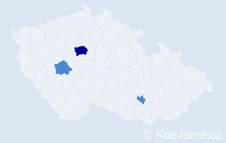 Příjmení: 'Filak', počet výskytů 5 v celé ČR
