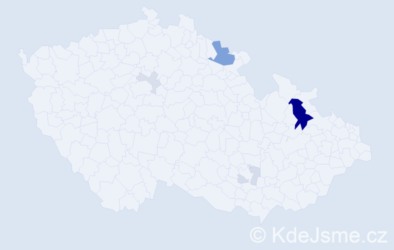Příjmení: 'Habrún', počet výskytů 18 v celé ČR
