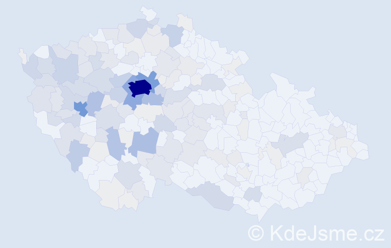 Příjmení: 'Forejtová', počet výskytů 653 v celé ČR