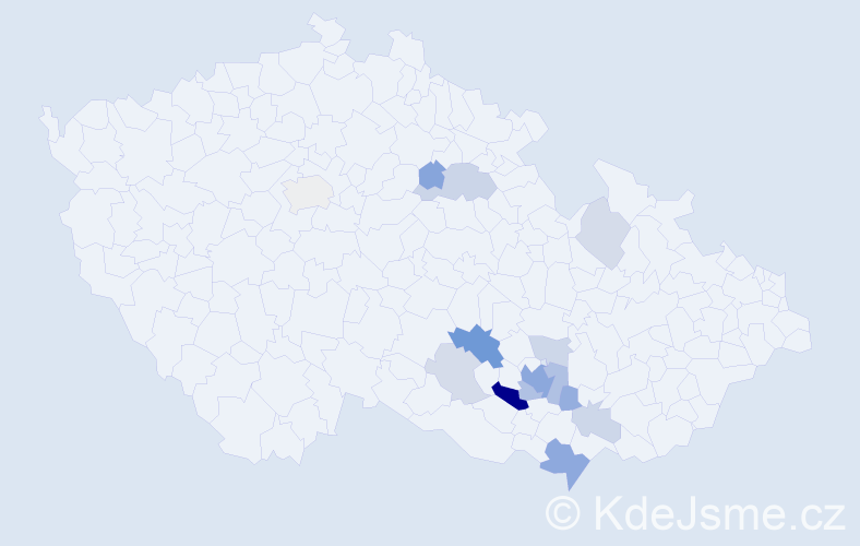 Příjmení: 'Rezová', počet výskytů 35 v celé ČR