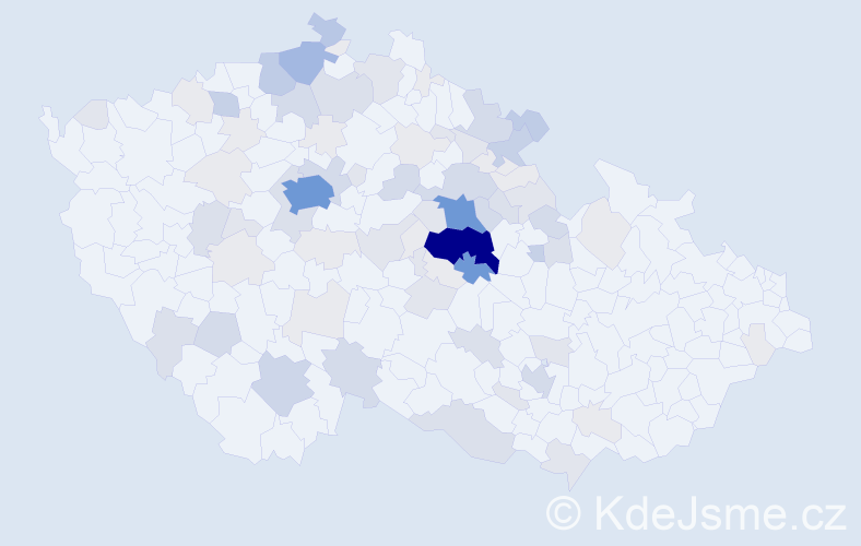 Příjmení: 'Tlapák', počet výskytů 306 v celé ČR