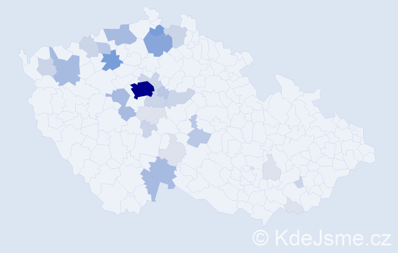 Příjmení: 'Rücklová', počet výskytů 106 v celé ČR