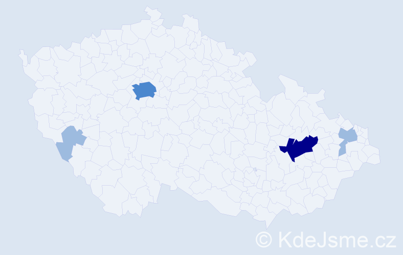 Příjmení: 'Treutler', počet výskytů 9 v celé ČR