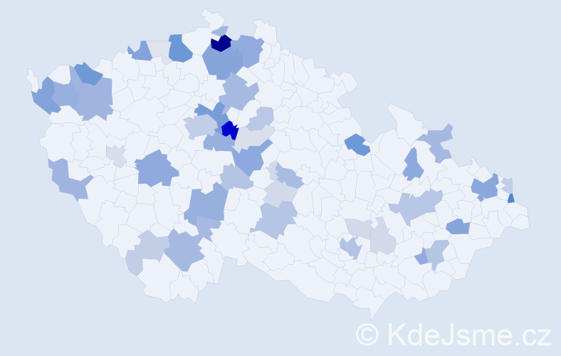 Příjmení: 'Špak', počet výskytů 168 v celé ČR