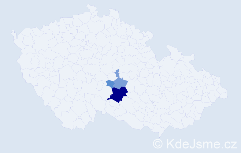 Příjmení: 'Kumštarová', počet výskytů 14 v celé ČR