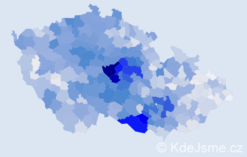 Příjmení: 'Jelínková', počet výskytů 10308 v celé ČR