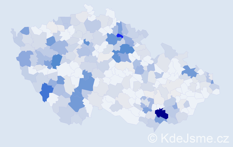 Příjmení: 'Ryba', počet výskytů 1109 v celé ČR