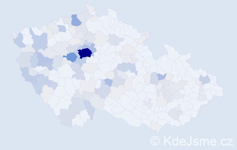 Příjmení: 'Krbec', počet výskytů 449 v celé ČR
