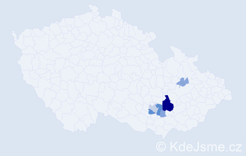 Příjmení: 'Lozrt', počet výskytů 21 v celé ČR