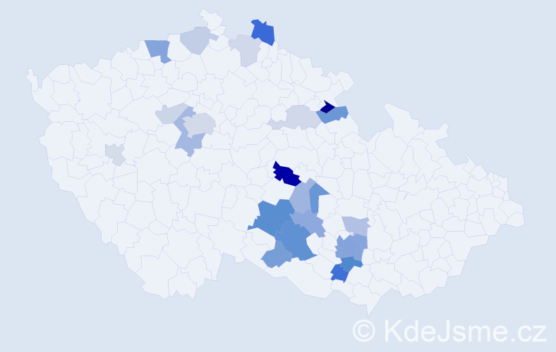 Příjmení: 'Belatková', počet výskytů 51 v celé ČR