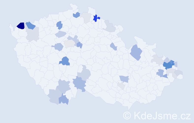 Příjmení: 'Florek', počet výskytů 89 v celé ČR