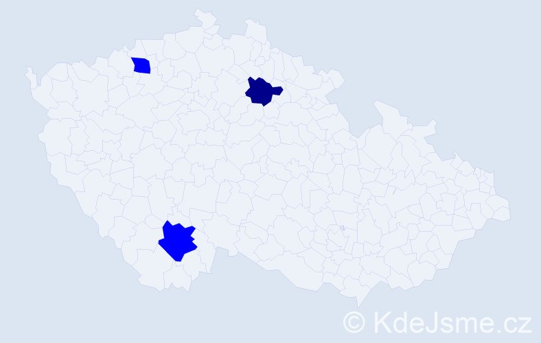 Příjmení: 'Badzová', počet výskytů 4 v celé ČR