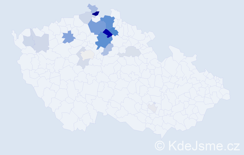 Příjmení: 'Kotrman', počet výskytů 40 v celé ČR