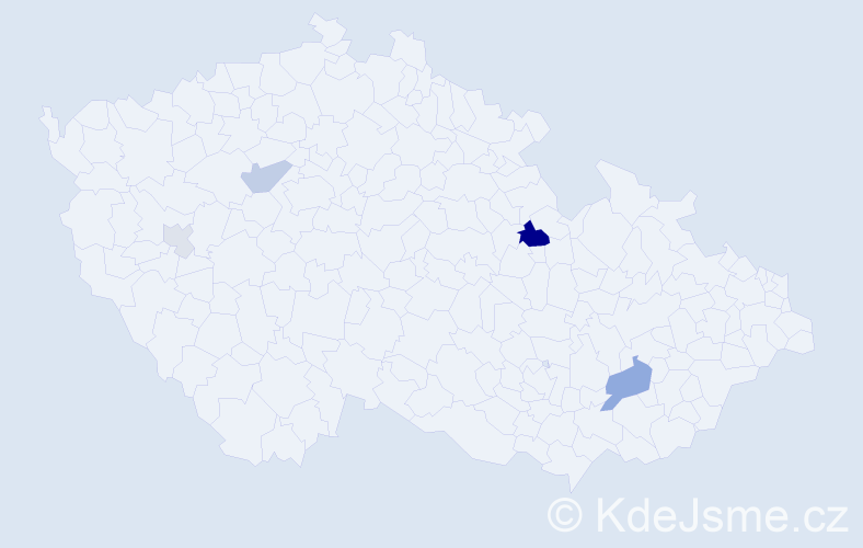 Příjmení: 'Hordósová', počet výskytů 12 v celé ČR