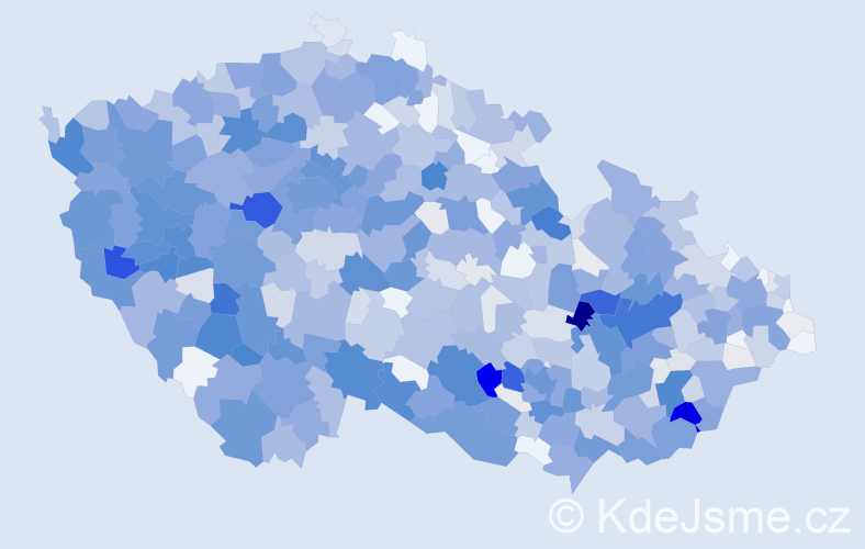 Příjmení: 'Vrba', počet výskytů 3551 v celé ČR