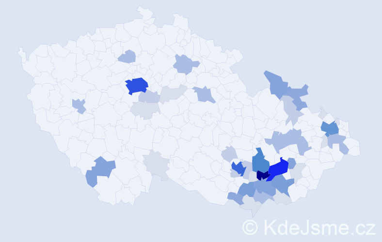 Příjmení: 'Posolda', počet výskytů 161 v celé ČR
