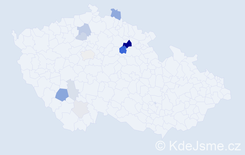 Příjmení: 'Mikas', počet výskytů 49 v celé ČR