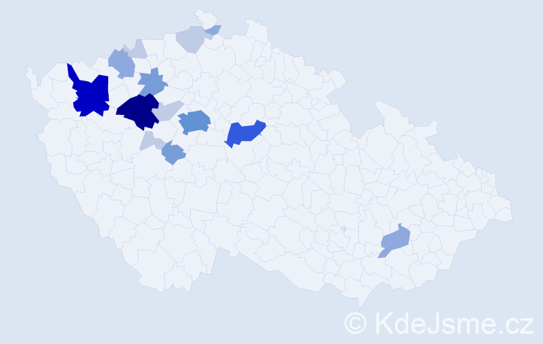 Příjmení: 'Urik', počet výskytů 45 v celé ČR