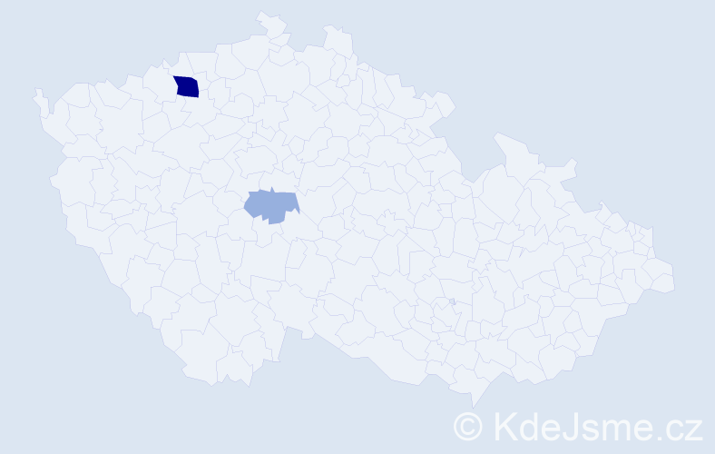 Příjmení: 'Berchinová', počet výskytů 8 v celé ČR