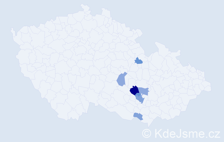 Příjmení: 'Komprsová', počet výskytů 20 v celé ČR