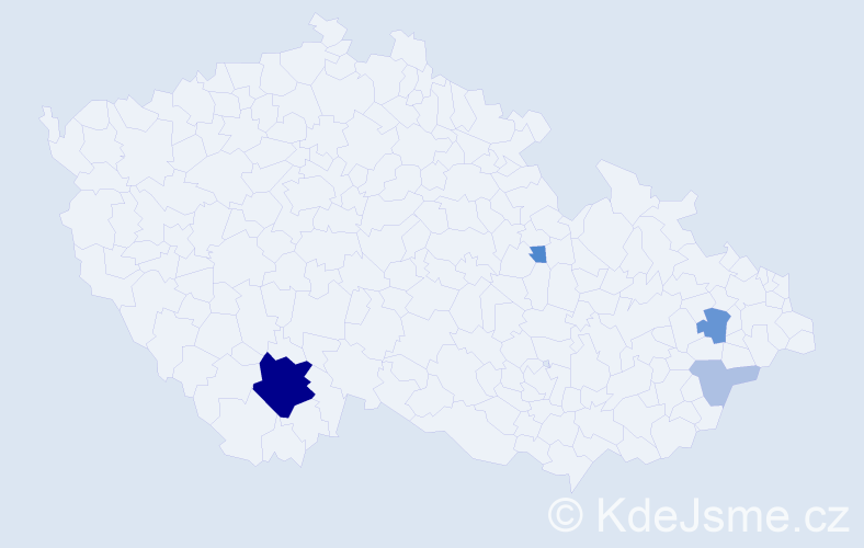 Příjmení: 'Klewarová', počet výskytů 16 v celé ČR