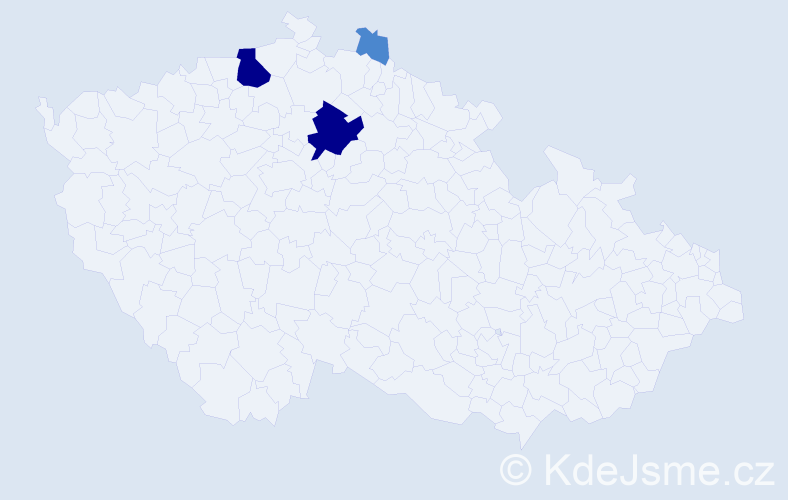 Příjmení: 'Pocsová', počet výskytů 7 v celé ČR