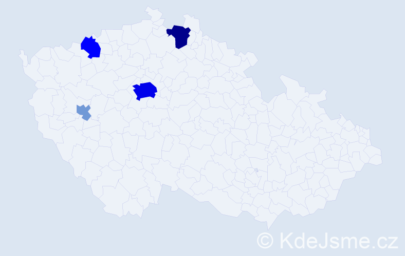Příjmení: 'Badič', počet výskytů 17 v celé ČR