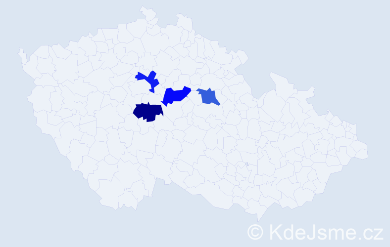 Příjmení: 'Kozbertová', počet výskytů 4 v celé ČR