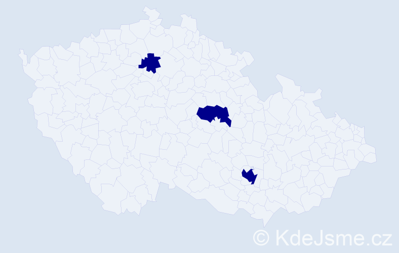 Příjmení: 'Lávková', počet výskytů 3 v celé ČR