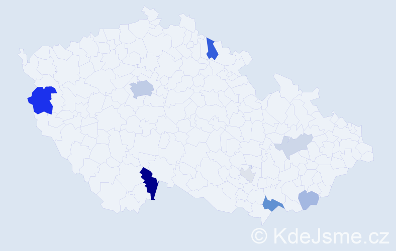 Příjmení: 'Ellis', počet výskytů 22 v celé ČR