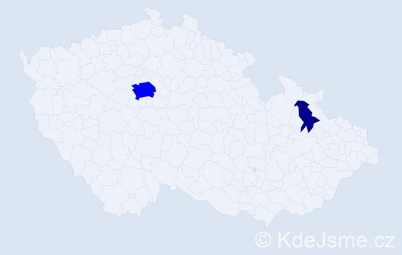 Příjmení: 'Parol', počet výskytů 5 v celé ČR