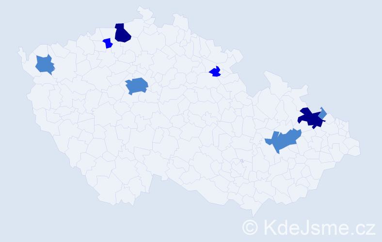 Příjmení: 'Babijová', počet výskytů 14 v celé ČR