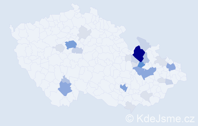 Příjmení: 'Boxanová', počet výskytů 86 v celé ČR