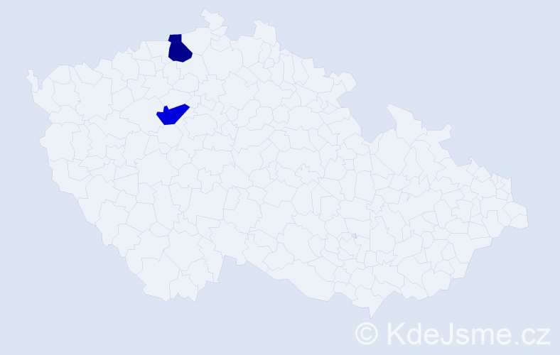 Příjmení: 'Kotliková', počet výskytů 13 v celé ČR