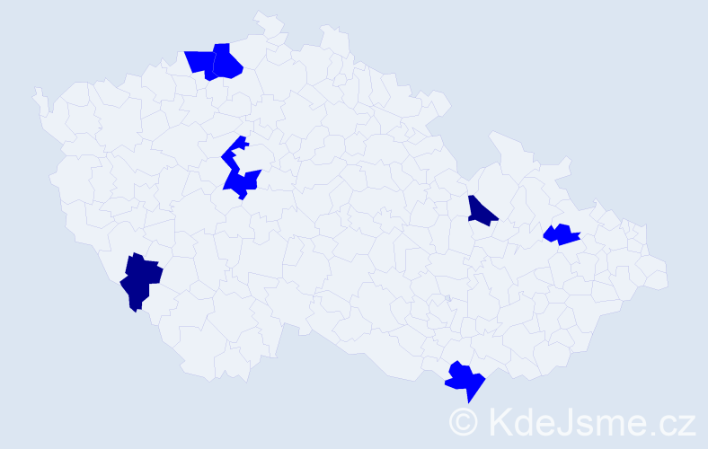 Příjmení: 'Haschke', počet výskytů 9 v celé ČR