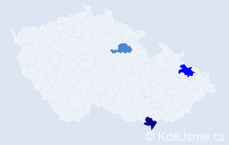 Příjmení: 'Makai', počet výskytů 6 v celé ČR