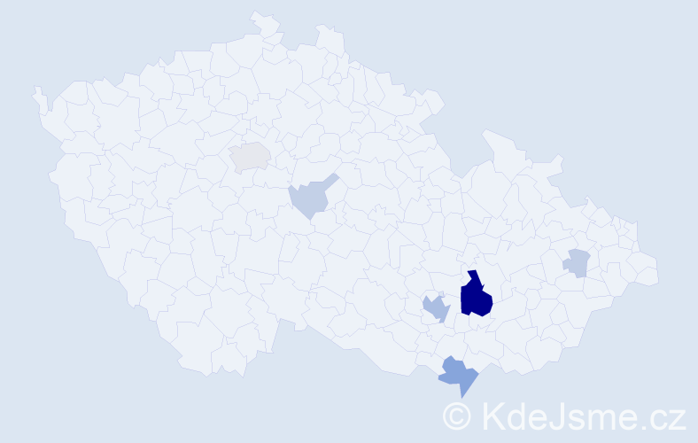 Příjmení: 'Foltánek', počet výskytů 26 v celé ČR