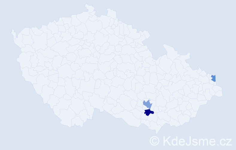 Příjmení: 'Kefalidu', počet výskytů 4 v celé ČR