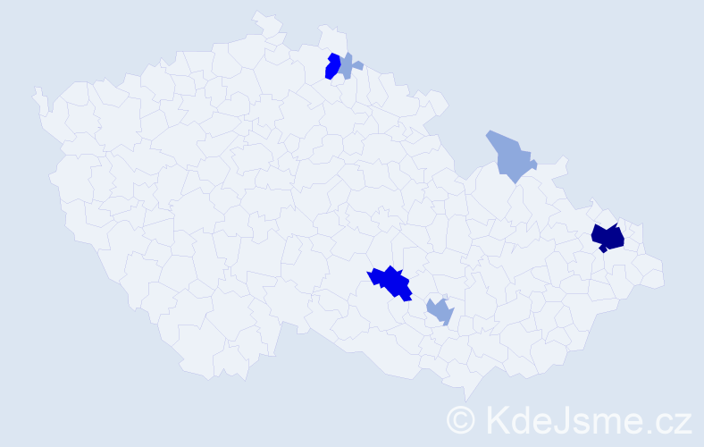 Příjmení: 'Pavlidis', počet výskytů 18 v celé ČR