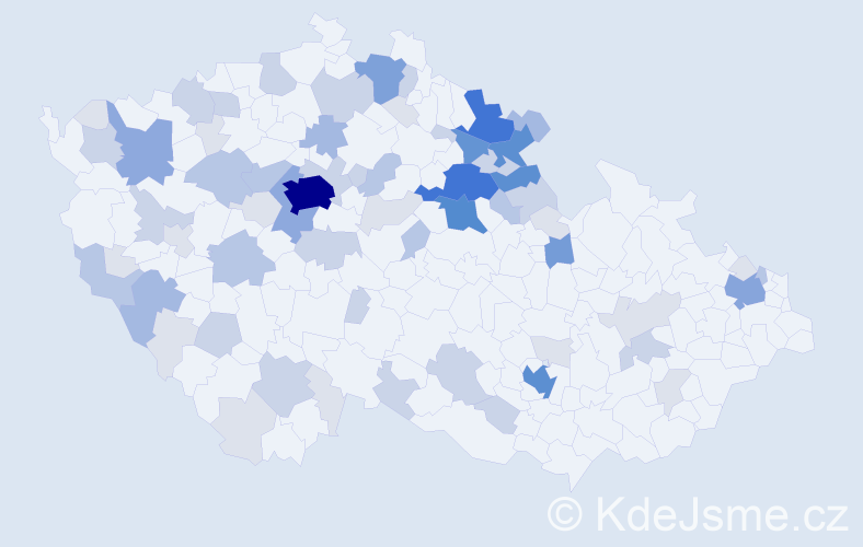Příjmení: 'Obstová', počet výskytů 233 v celé ČR