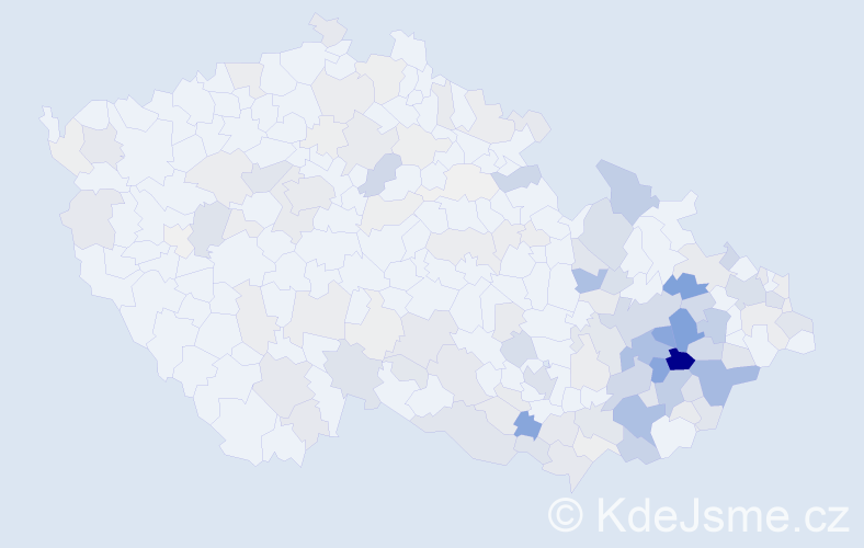 Příjmení: 'Mikulíková', počet výskytů 560 v celé ČR