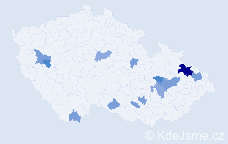 Příjmení: 'Grambal', počet výskytů 31 v celé ČR
