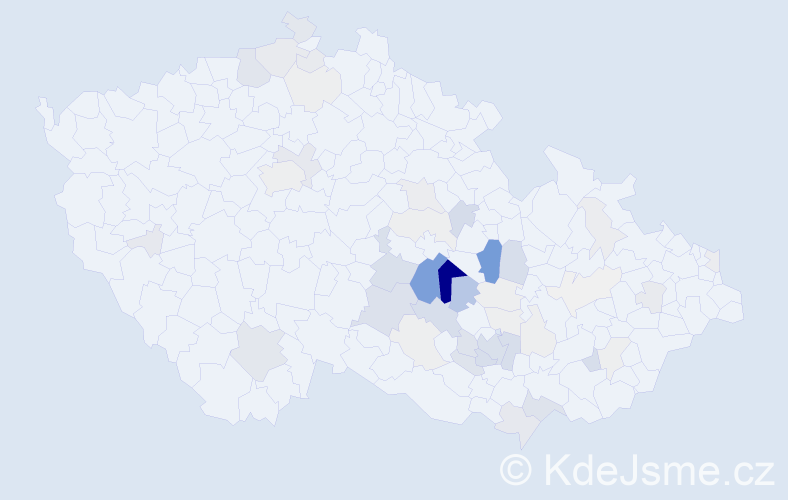 Příjmení: 'Drdlová', počet výskytů 210 v celé ČR