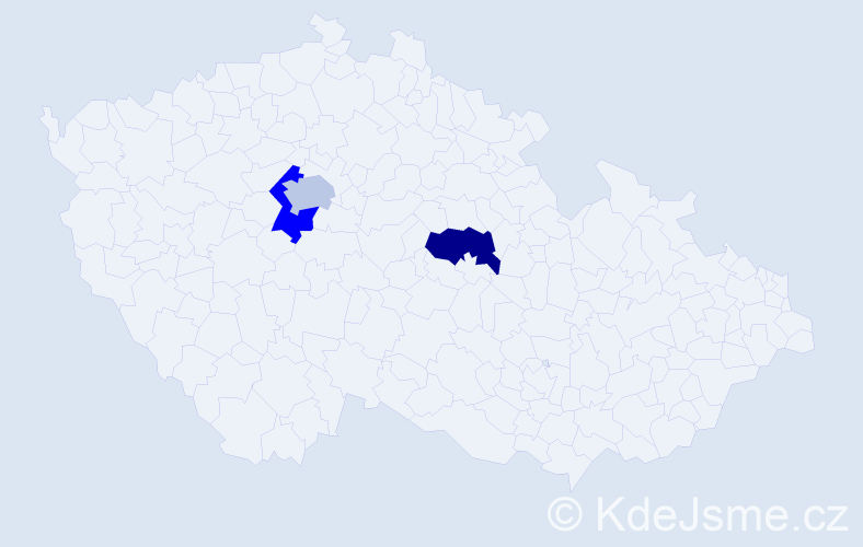 Příjmení: 'Karasiewicz', počet výskytů 3 v celé ČR