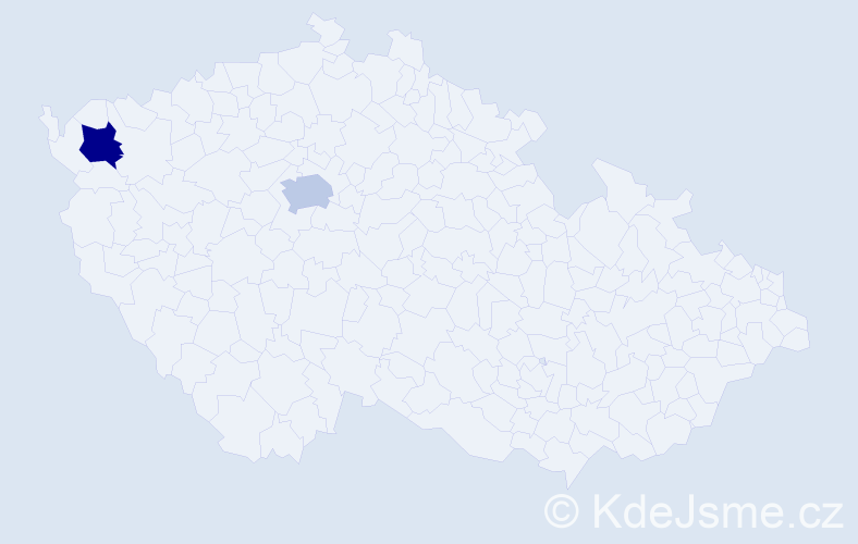 Příjmení: 'Kazakova', počet výskytů 2 v celé ČR