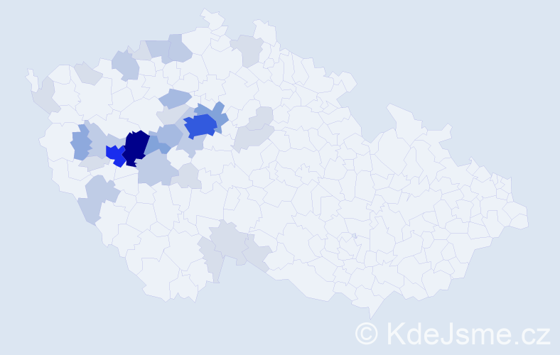 Příjmení: 'Belšánová', počet výskytů 92 v celé ČR