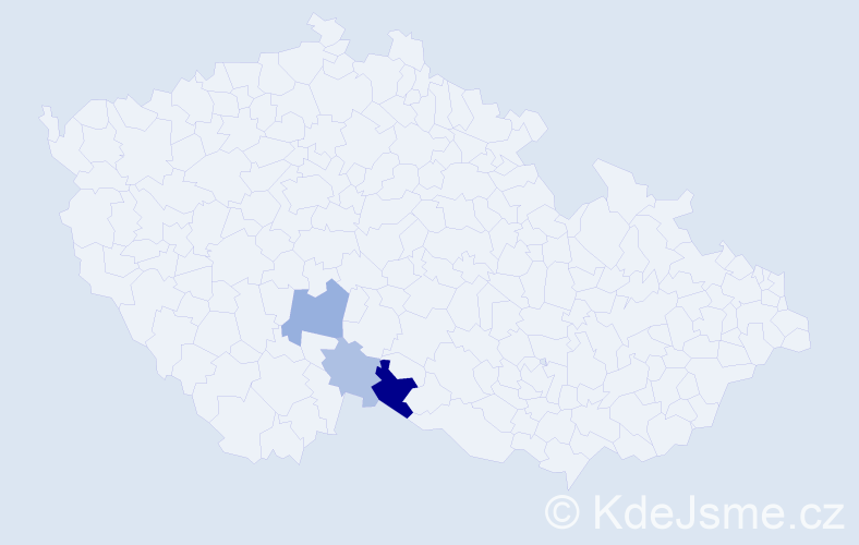 Příjmení: 'Burzik', počet výskytů 6 v celé ČR