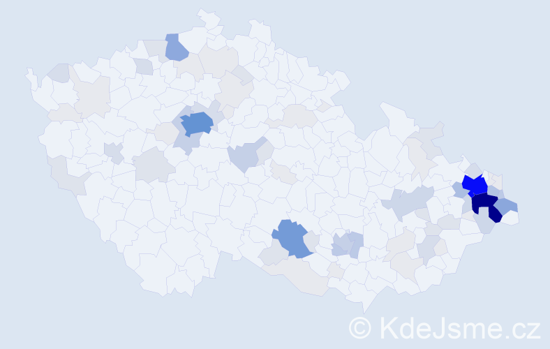 Příjmení: 'Filipcová', počet výskytů 277 v celé ČR