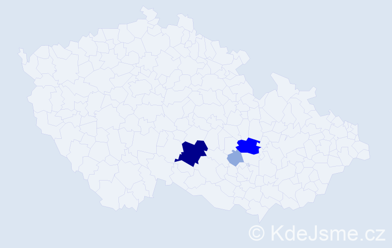 Příjmení: 'Gerbrichová', počet výskytů 13 v celé ČR