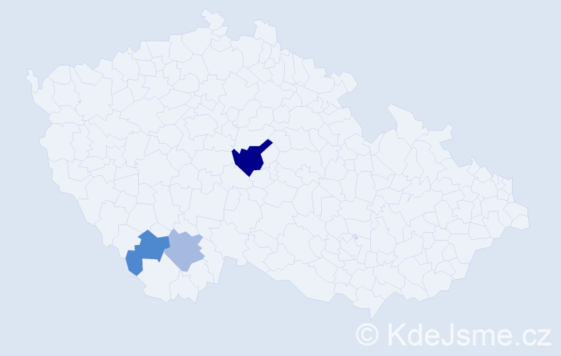 Příjmení: 'Aufrecht', počet výskytů 5 v celé ČR